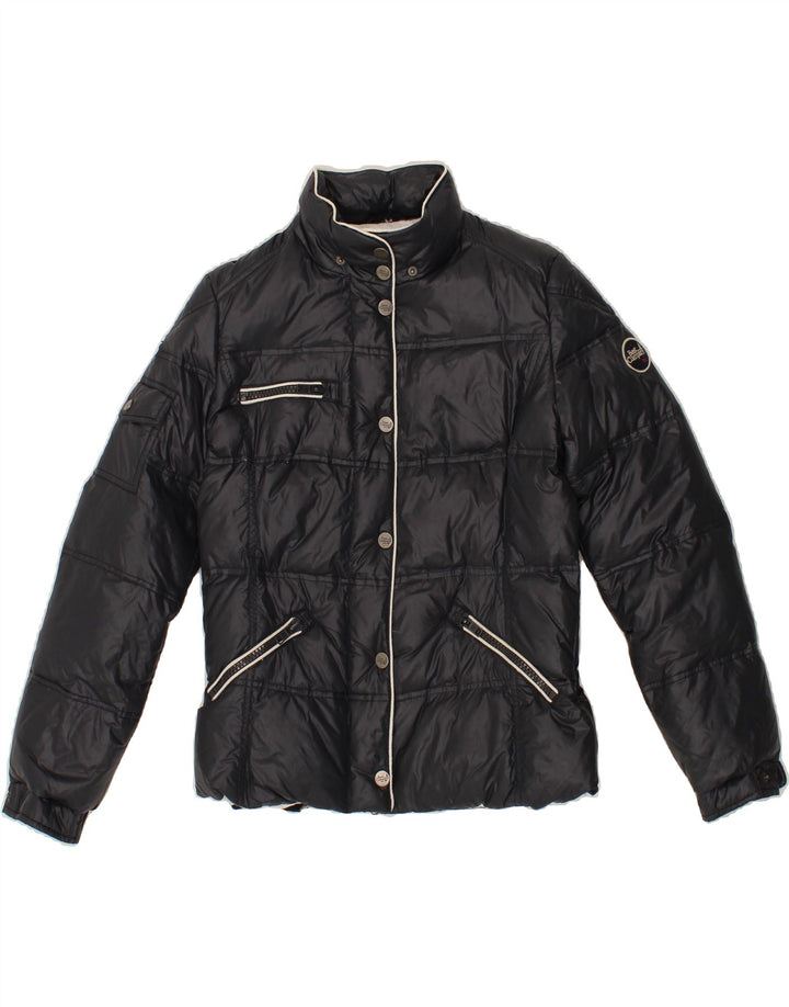 BEST COMPANY Womens Padded Jacket UK 14 Large Black Polyester Vintage Best Company and Second-Hand Best Company from Messina Hembry 