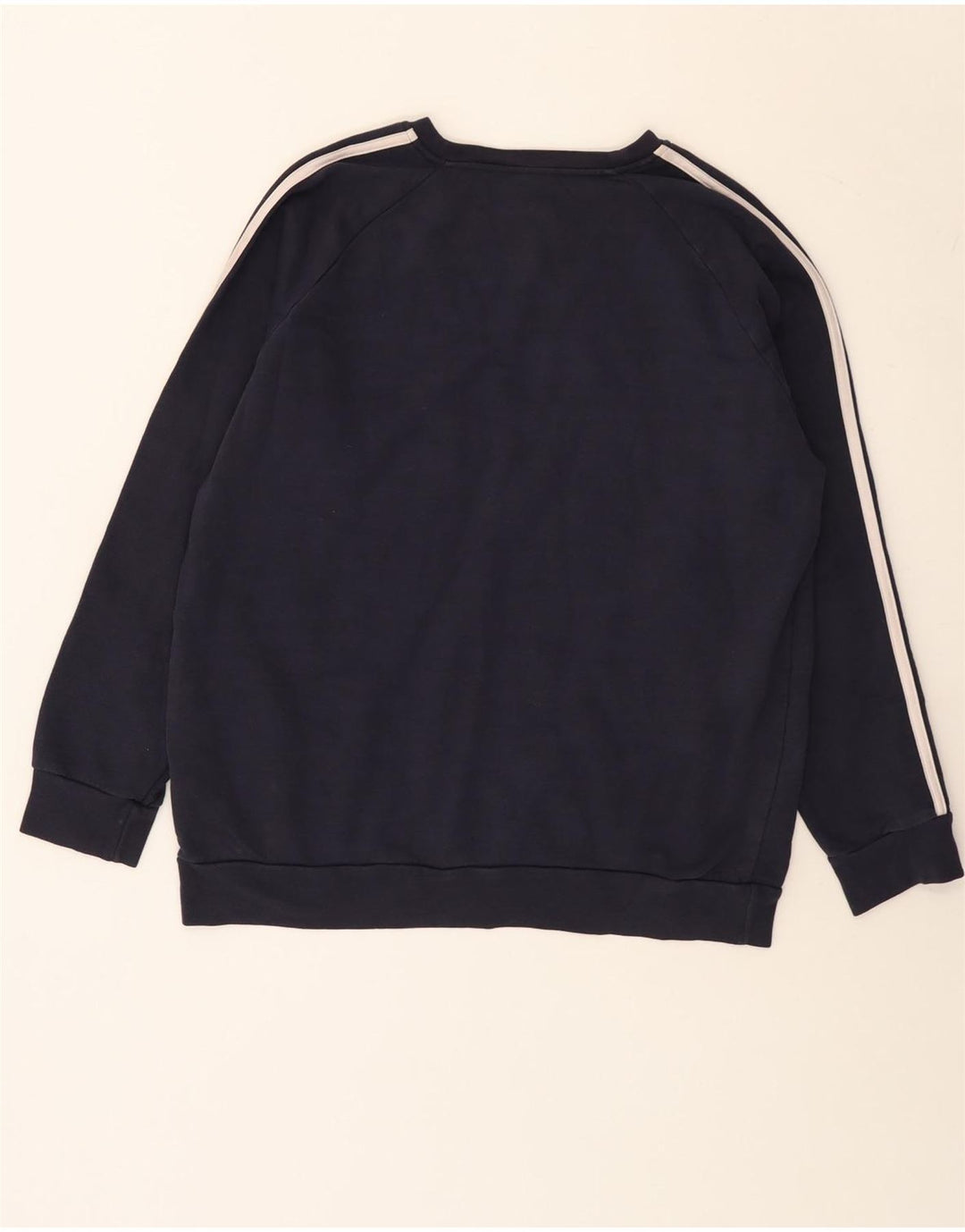 Adidas Dame Oversized Sweatshirt Jumper UK 12/14 Medium Navyblå Bomuld