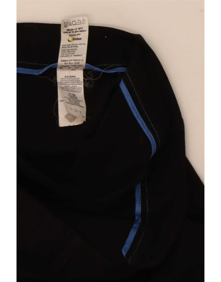 Marks & Spencer Dame Bootcut Suit Bukser UK 12 Medium W32 L30 Black