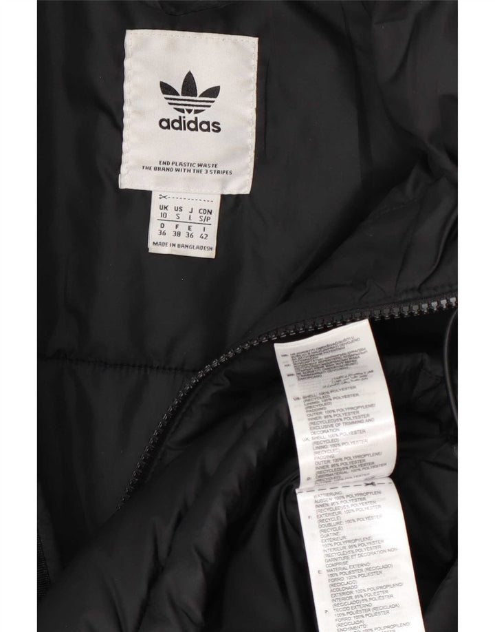 Adidas Dame Oversized Polstret Jakke UK 10 Small Black Colourblock
