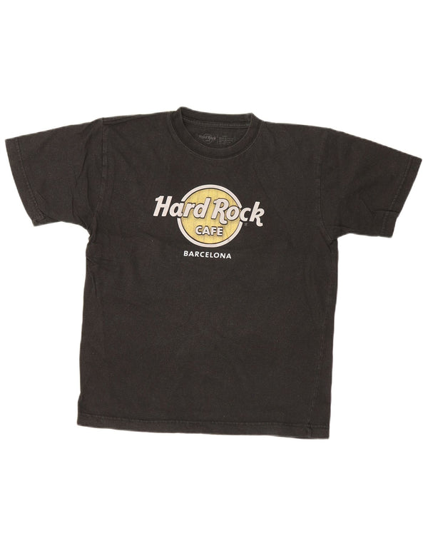 Hard Rock Womens Barcelona Graphic T-Shirt Top UK 16 Large Black Cotton