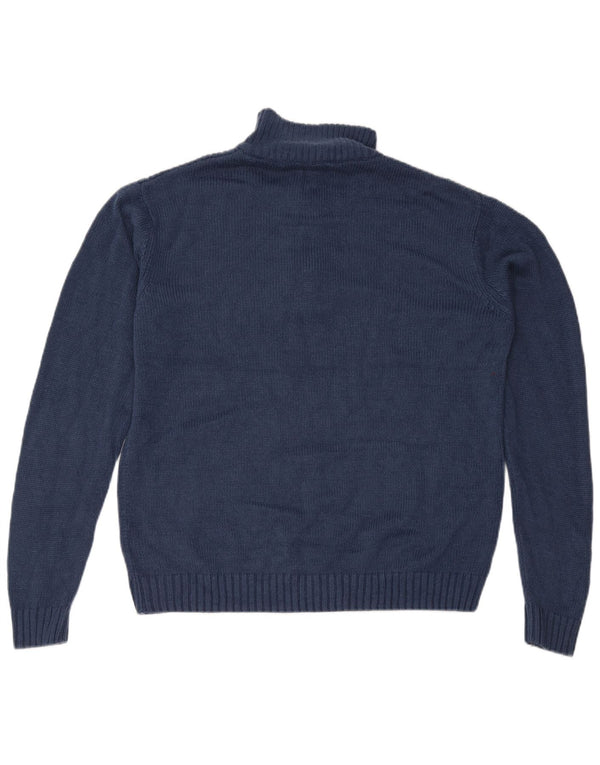 Pierre Cardin Herre lynlås-hals sweater 2XL marineblå akryl