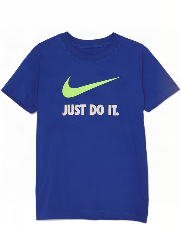 Nike drenge grafisk t-shirt top 6-7 år XS blå bomuld