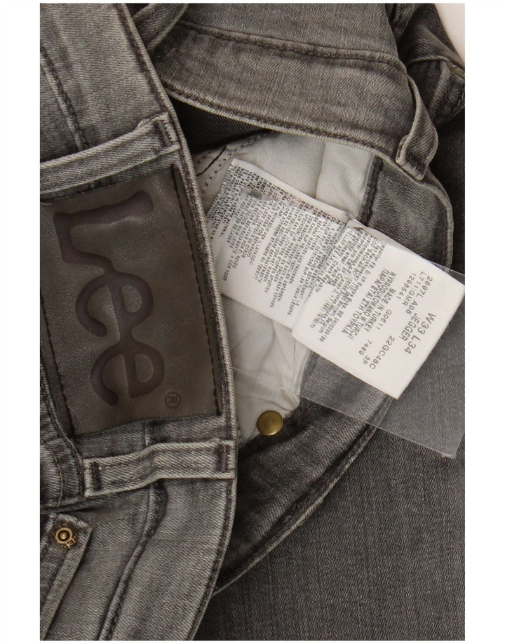 Lee Mens Jegger Straight Jeans W33 L30 Grå Bomuld