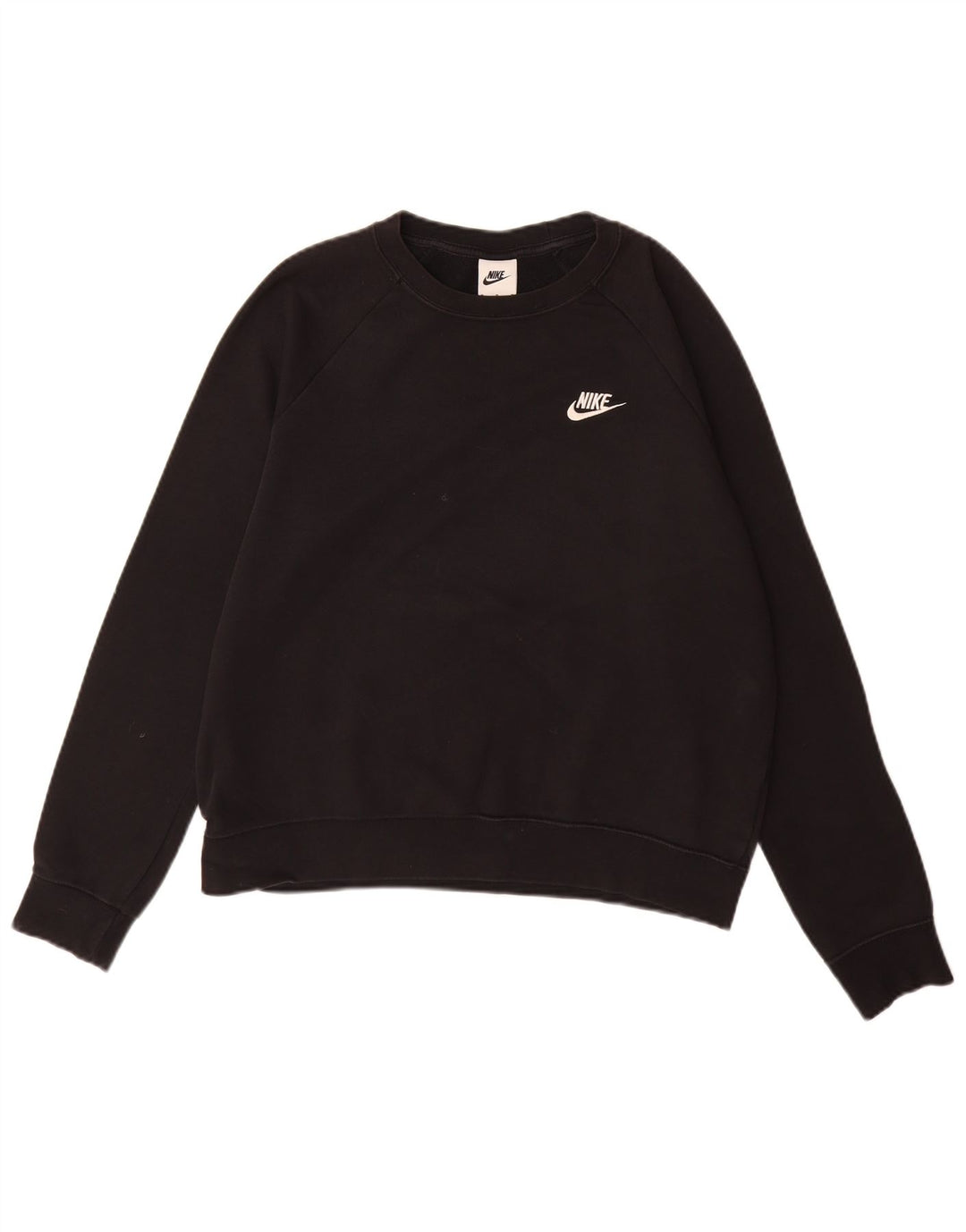 NIKE Sweatshirt Jumper UK 14 Medium Sort Bomuld