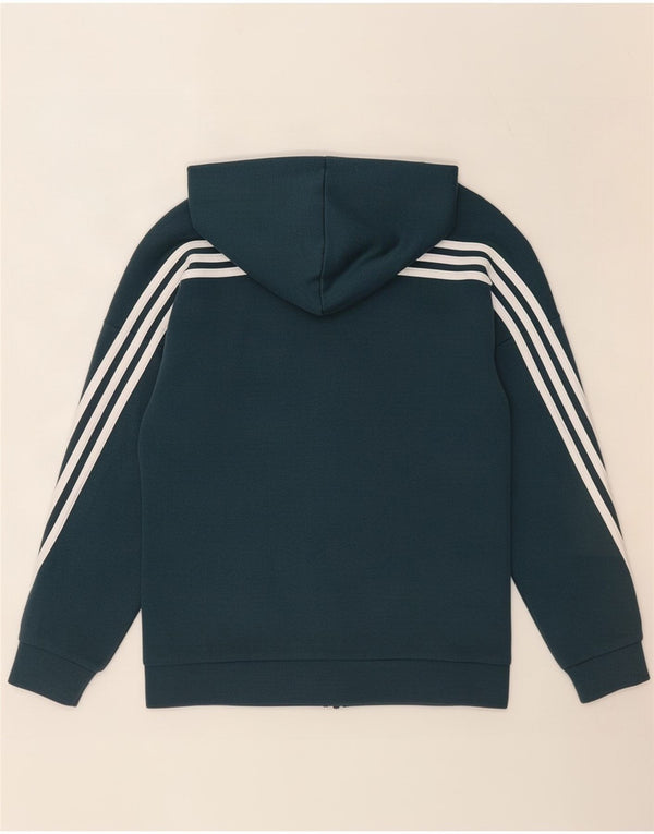 Adidas hættetrøje med lynlås til drenge 11-12 år Grøn