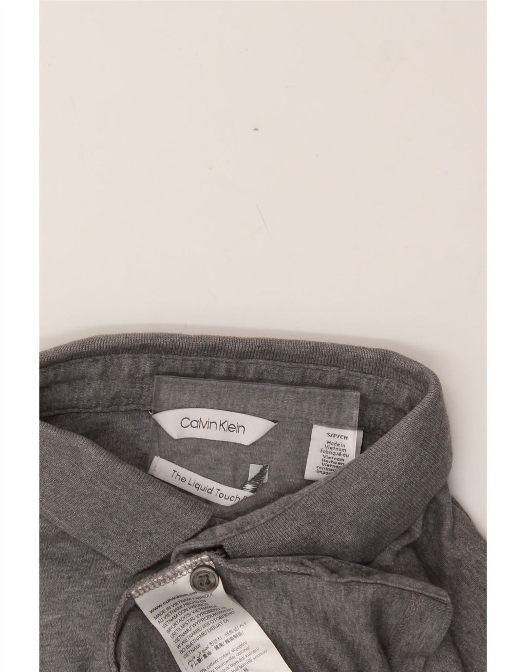 CALVIN KLEIN Mens Polo Shirt Small Grey Cotton Vintage Calvin Klein and Second-Hand Calvin Klein from Messina Hembry 