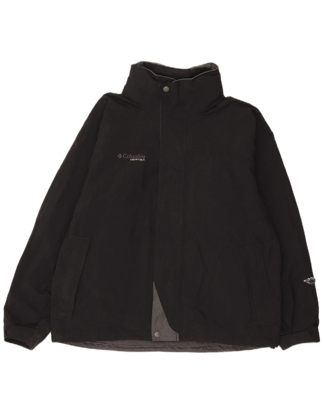 Columbia Mens Interchange Hooded Windbreaker Jacket UK 42 XL Sort