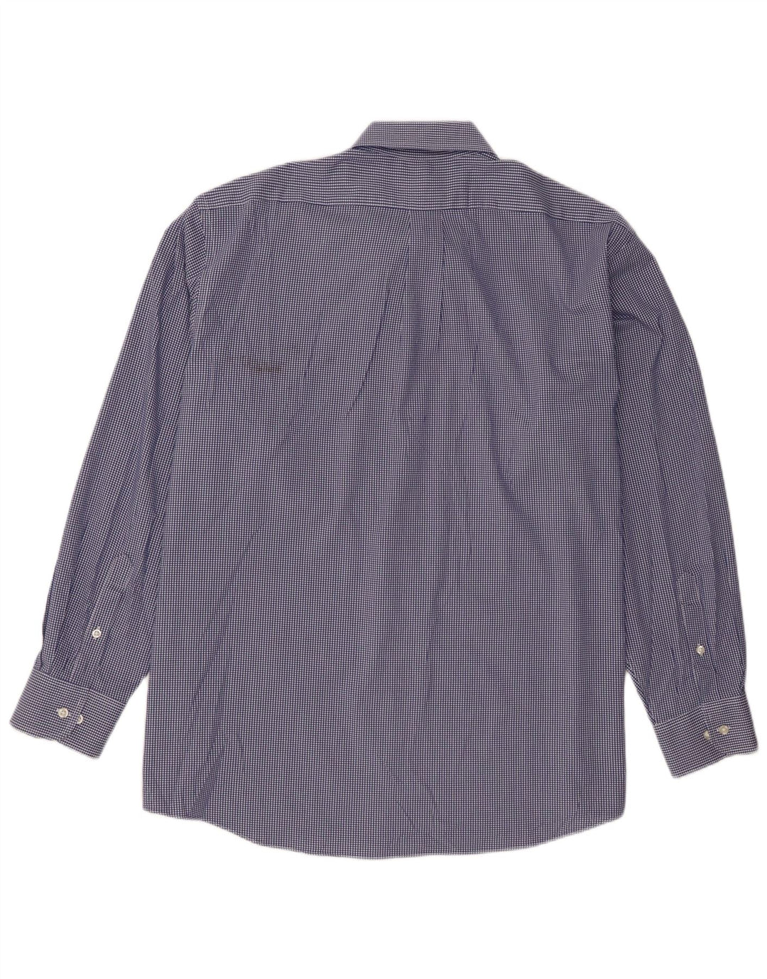 Chaps Herre Regular Fit Skjorte Størrelse 18 2XL Blå Gingham Bomuld