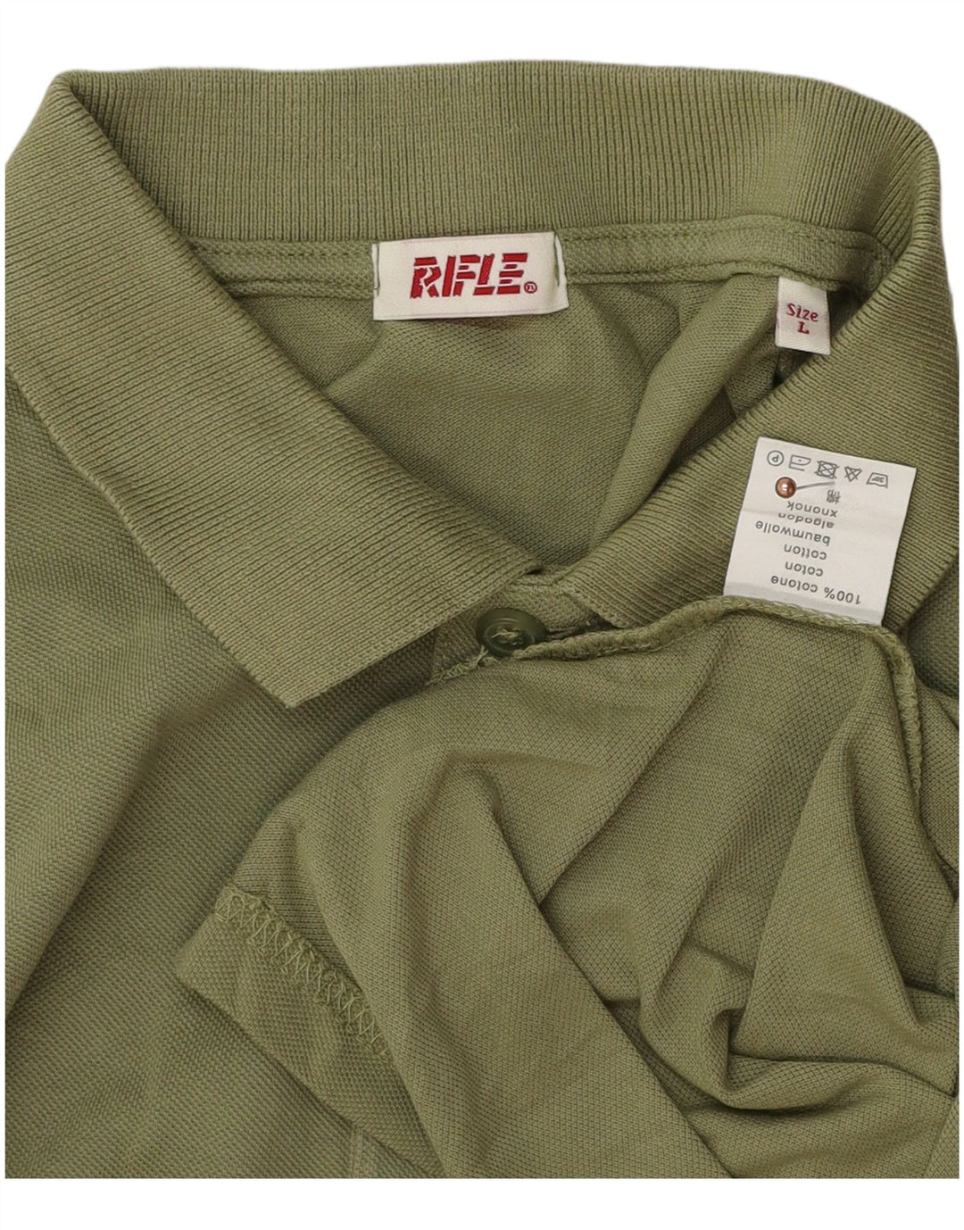 Rifle Herre Polo Shirt Stor Grøn Bomuld
