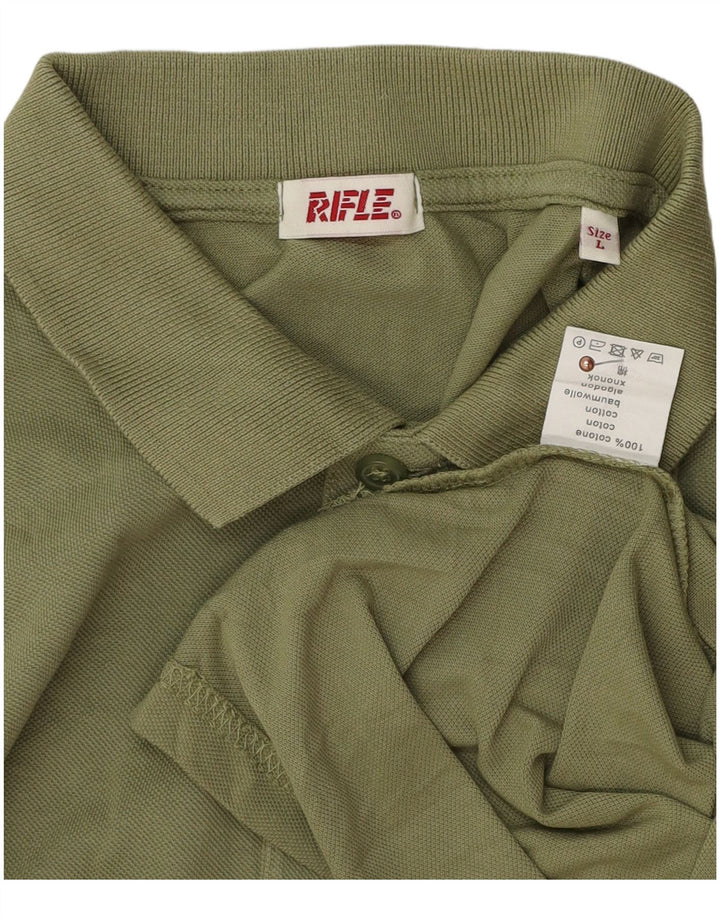 Rifle Herre Polo Shirt Stor Grøn Bomuld