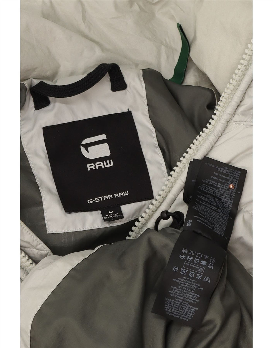 G-STAR Polstret jakke med hætte til mænd UK 38 Medium Grå Polyester