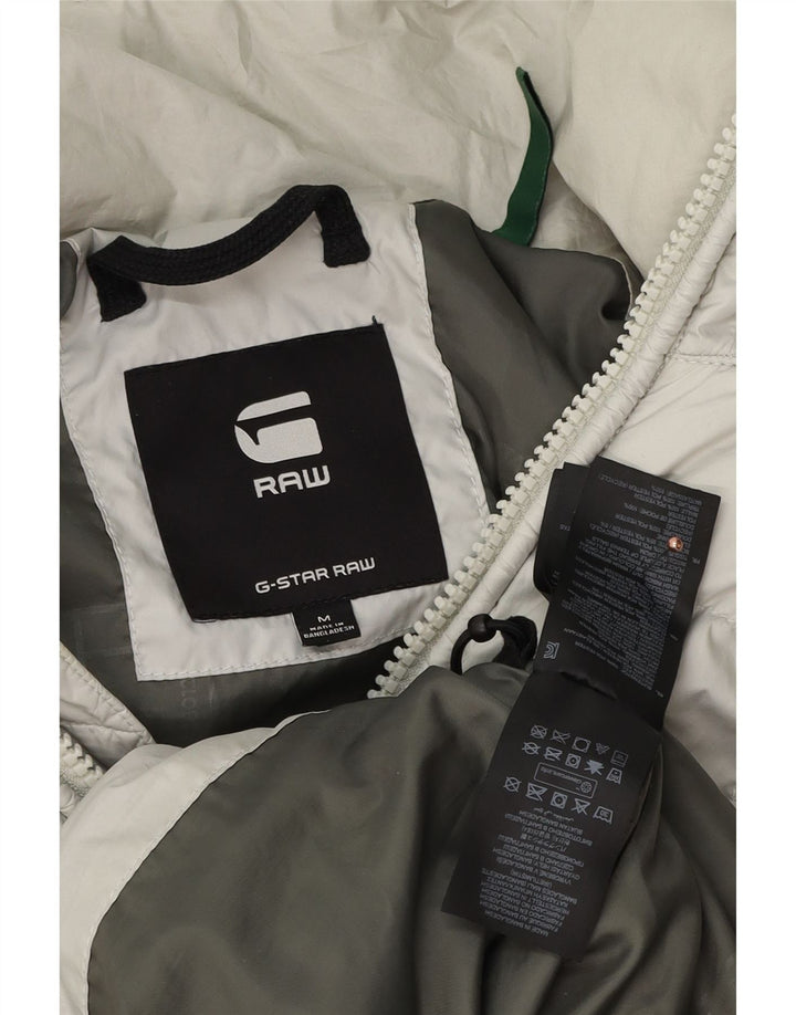 G-STAR Polstret jakke med hætte til mænd UK 38 Medium Grå Polyester