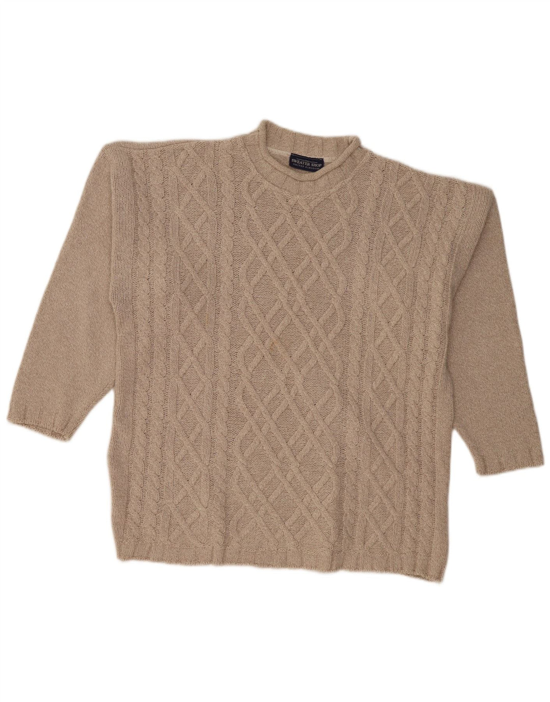 SWEATEBUTIKKEN Herre Turtle Neck Jumper Sweater Stor Beige Bomuld