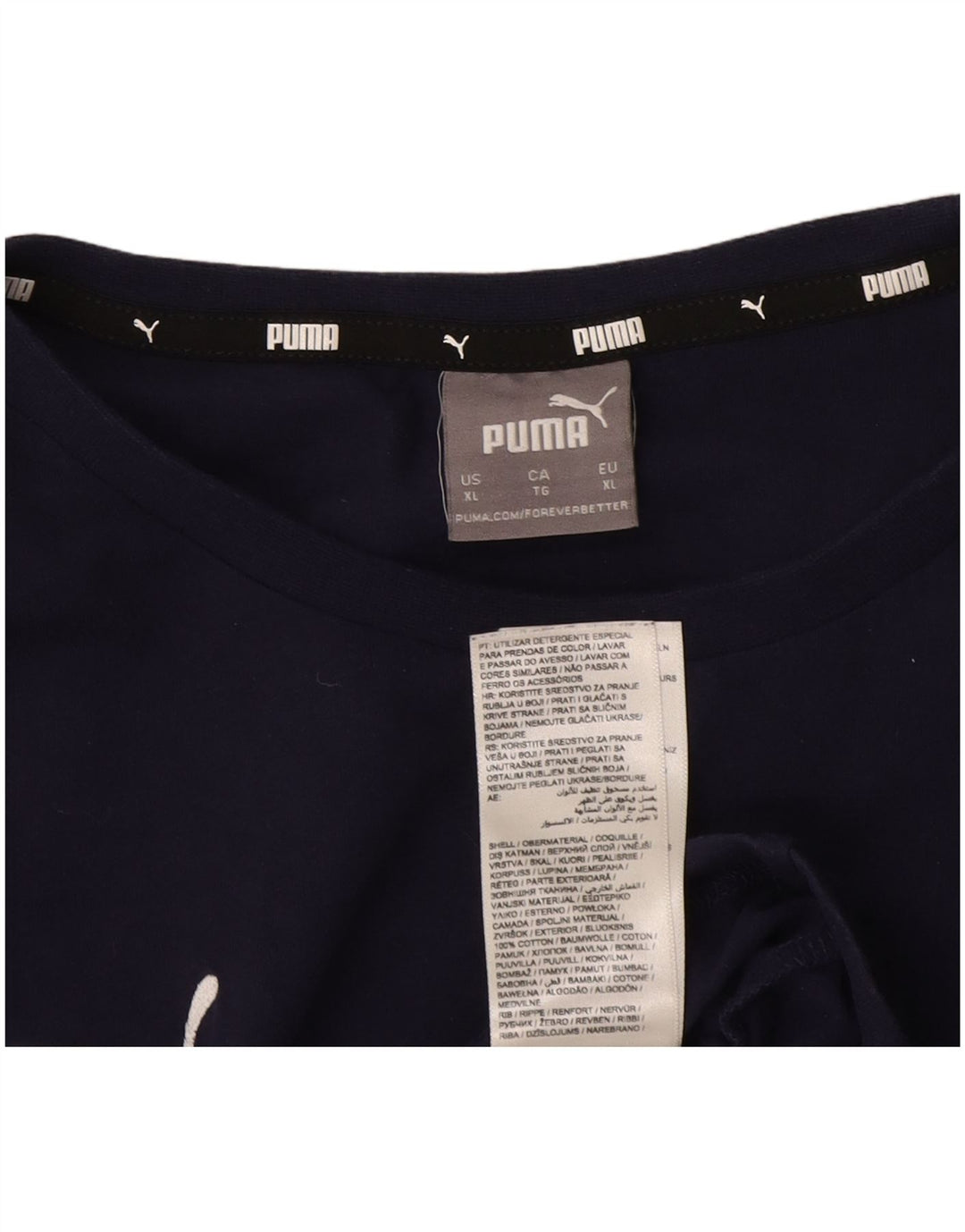 Puma herre T-shirt top XL marineblå bomuld