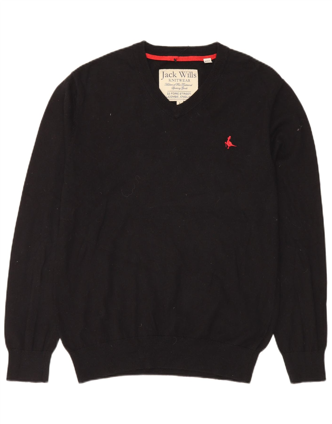 Jack Wills Herre V-hals sweater Stor sort bomuld