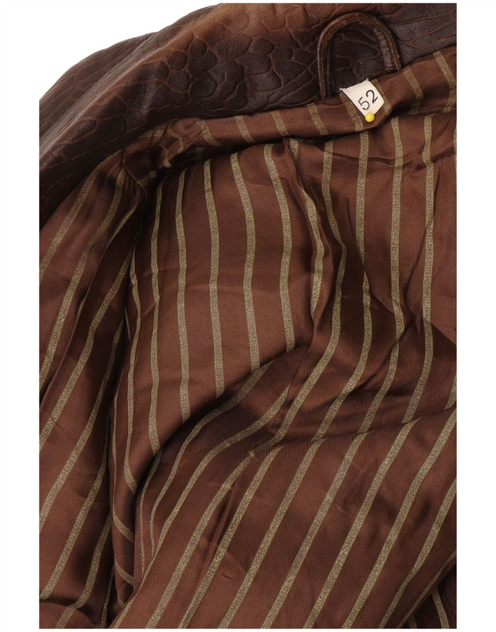Vintage herre læderjakke IT 52 XL Brun