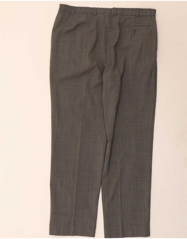 Marks & Spencer Herre Pegged Suit Bukser W40 L33 Sort Polyester