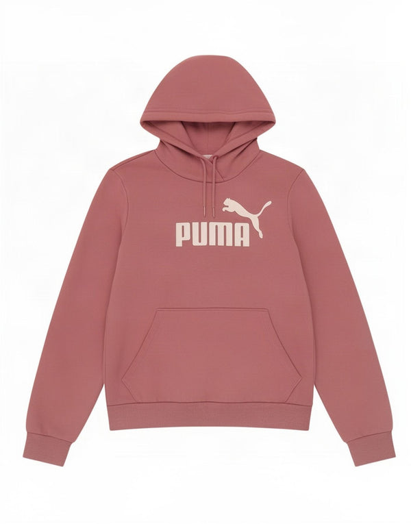 Puma Graphic Hoodie Jumper UK 12 Medium Pink Bomuld