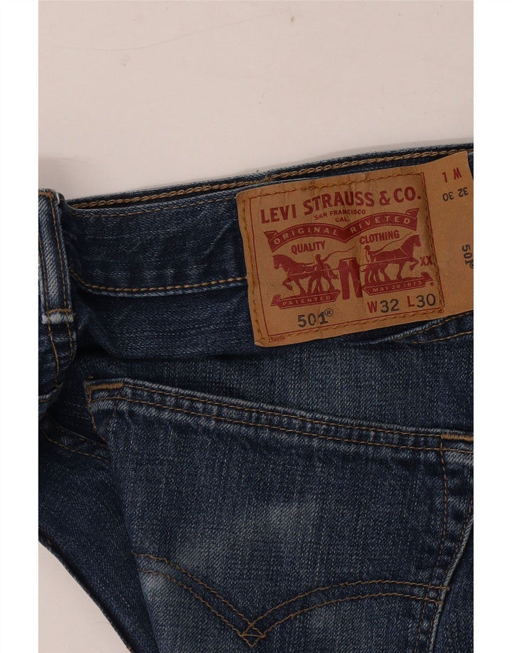 Levi's Herre 501 Straight Jeans W32 L30 Blå