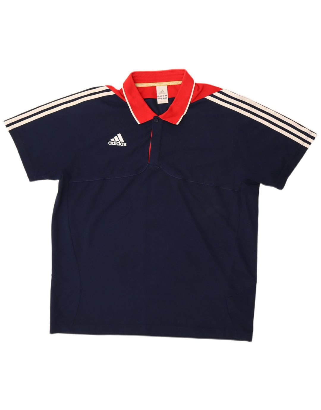 ADIDAS Polo skjorte til mænd UK 48/50 XL Marineblå Colourblock Bomuld