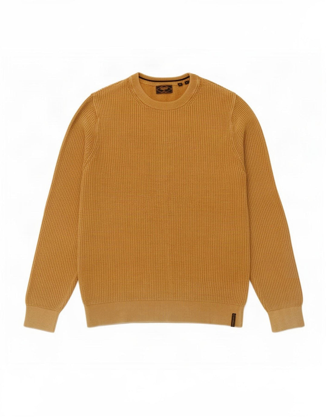 Superdry Herre sweater med rund hals, lille gul bomuld