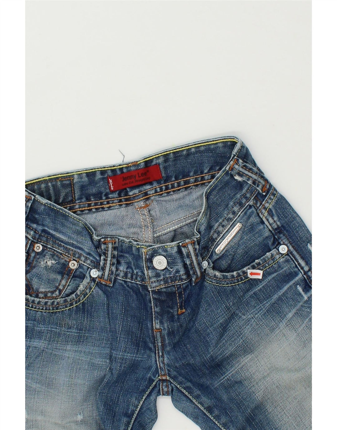 LEVI'S Girls Distressed Bootcut Jeans 9-10 Years W25 L30 Blue Cotton Vintage Levi's and Second-Hand Levi's from Messina Hembry 