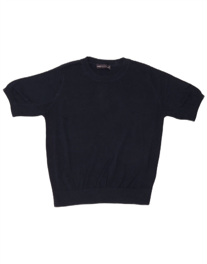 Marks & Spencer Dame sweater med rund hals DK 12 Medium Navy Blue
