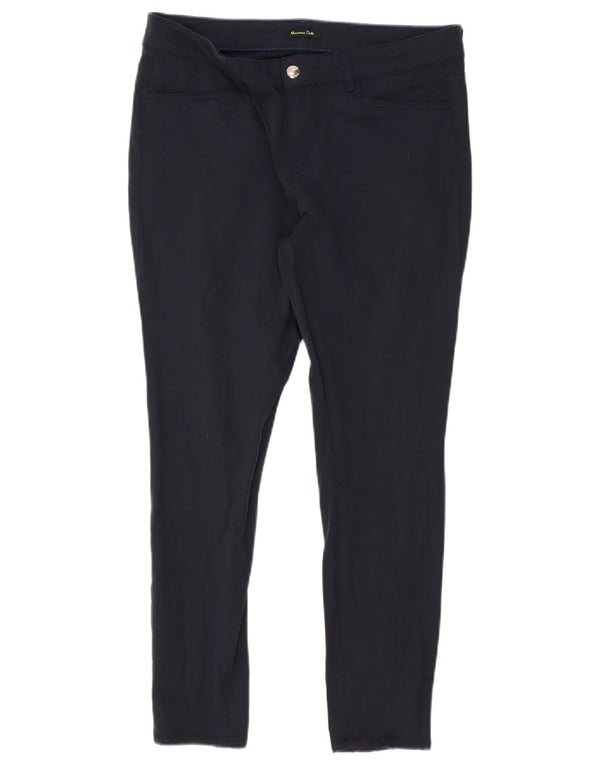 MASSIMO DUTTI Dame Crop Casual Bukser EU 42 Large W32 L26 Marineblå