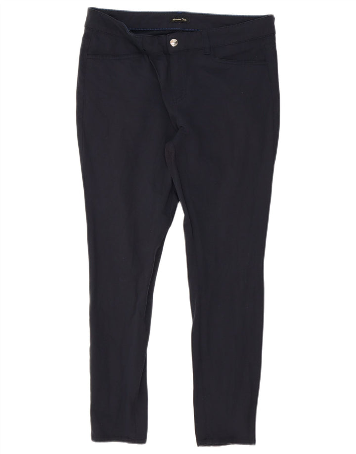 MASSIMO DUTTI Dame Crop Casual Bukser EU 42 Large W32 L26 Marineblå