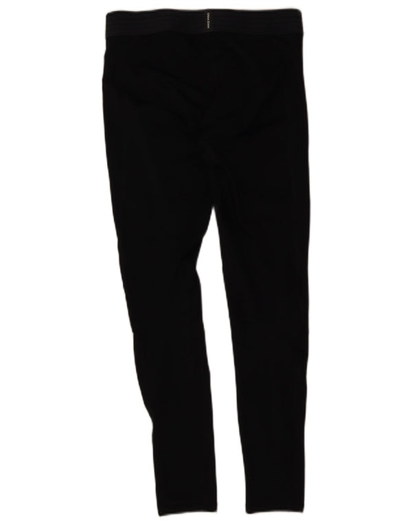 Nike Dame Dri Fit Grafiske Leggings UK 12 Medium Sort Polyester