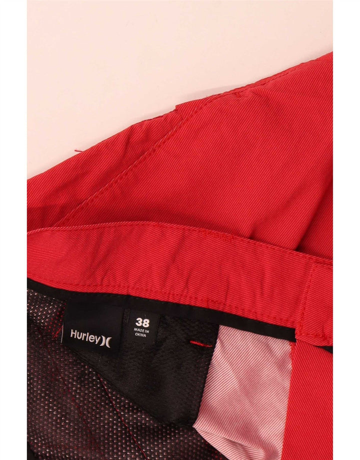 Hurley Herre Chino Shorts W38 XL Rød Polyester