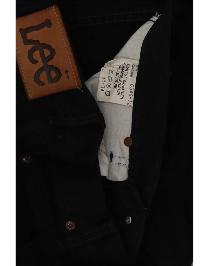 Lee Straight Jeans til mænd W34 L31 Marineblå bomuld