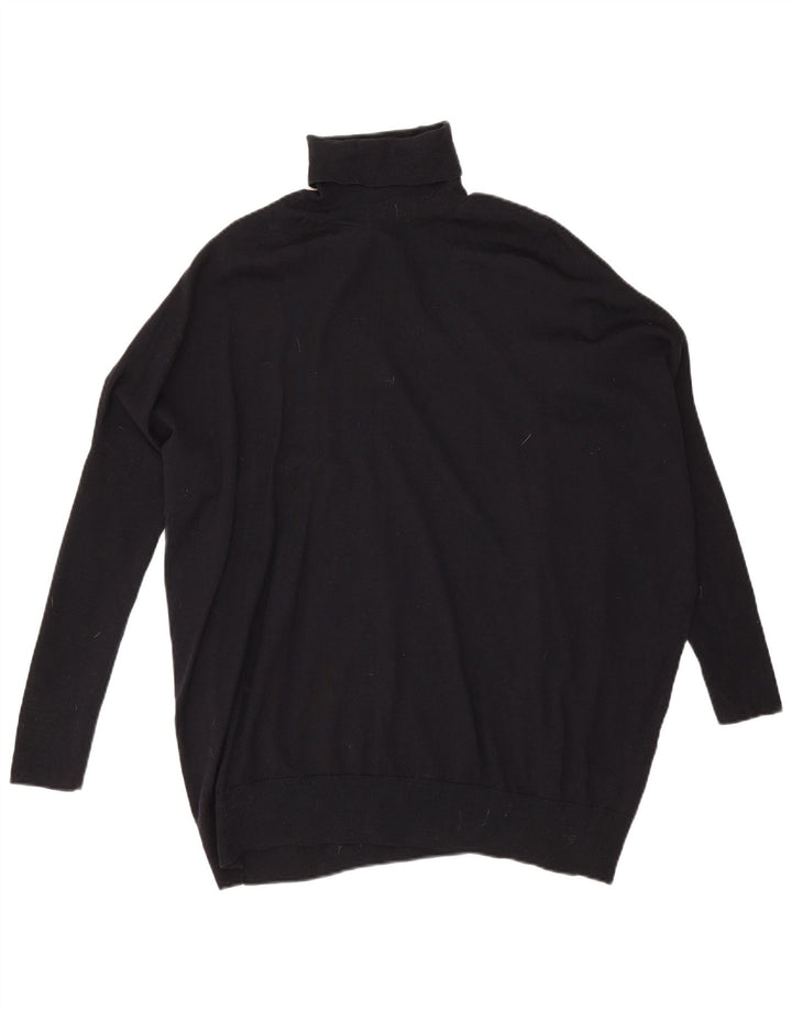 Cos Dame Oversized Roll Neck Jumper Sweater UK 14 Medium Sort Uld