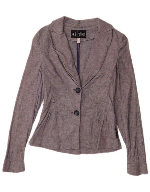 Armani Jeans Dame 2 Button Blazer Jacket US 2 XS Navy Blue