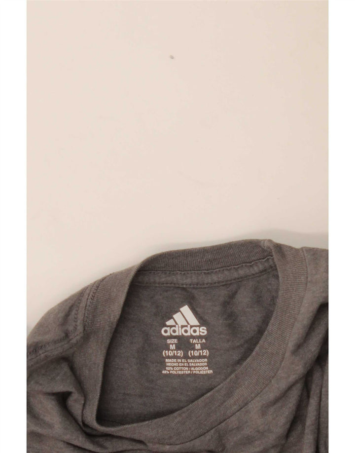 Adidas drenge grafisk t-shirt top 10-11 år medium grå bomuld