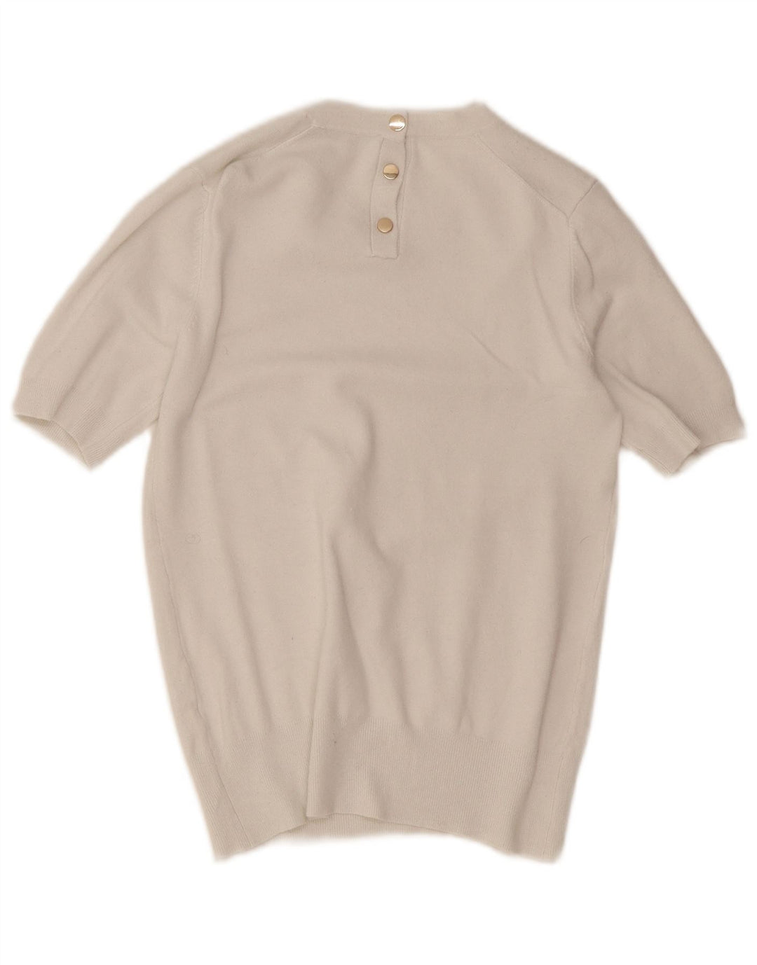 Zara Dame Kortærmet Jumper Sweater UK 12 Medium White