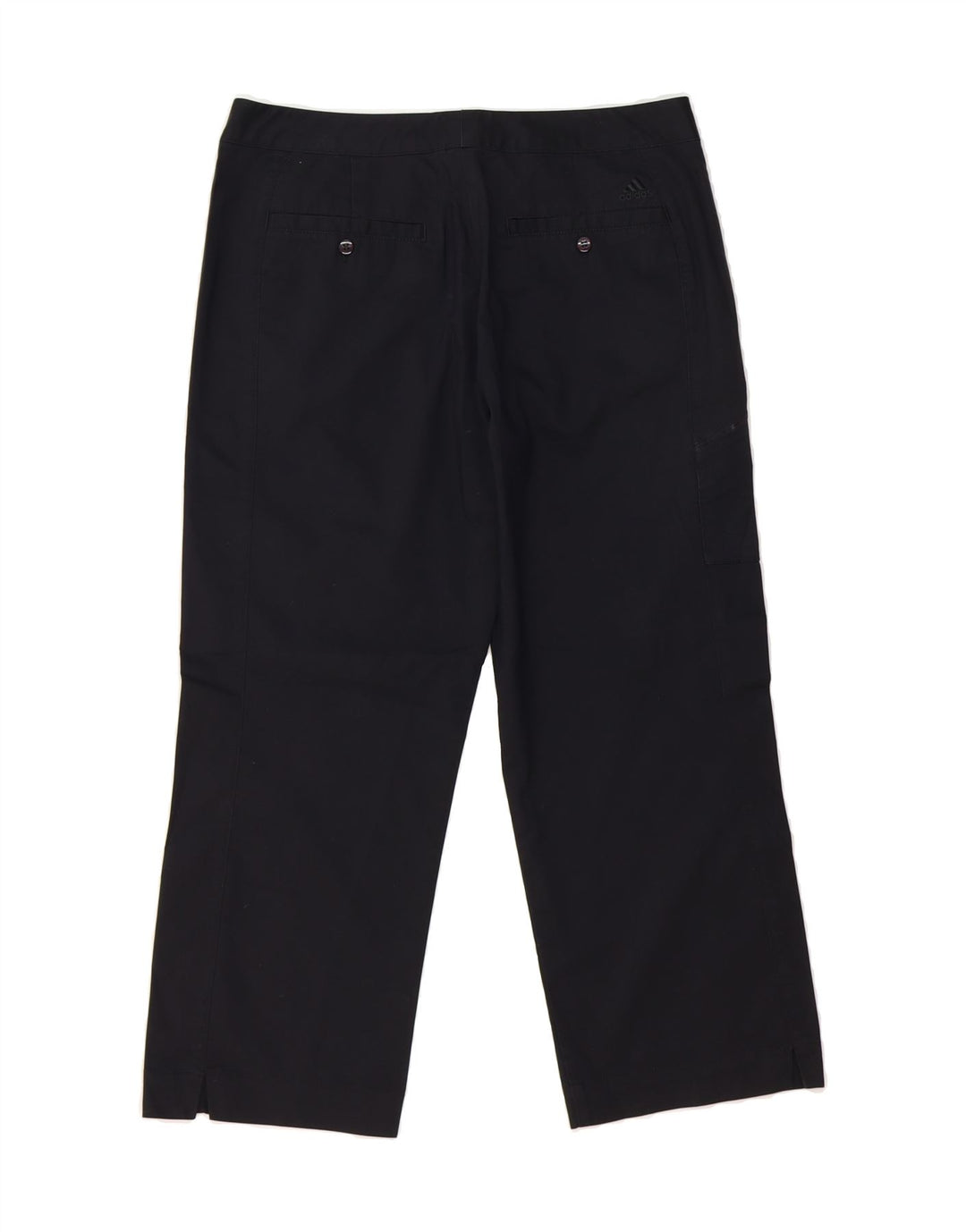 ADIDAS Womens Straight Cargo Cropped Trousers US 6 Medium W30 L24 Black Vintage Adidas and Second-Hand Adidas from Messina Hembry 