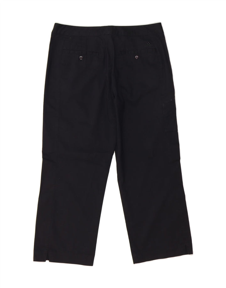 ADIDAS Womens Straight Cargo Cropped Trousers US 6 Medium W30 L24 Black Vintage Adidas and Second-Hand Adidas from Messina Hembry 