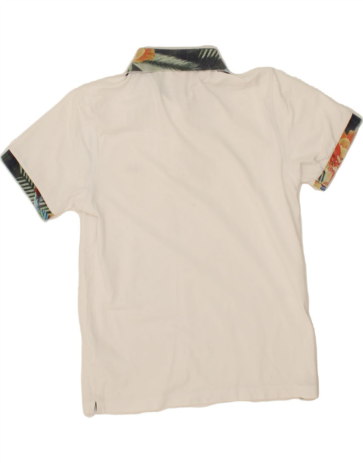 SUN68 Mens Polo Shirt Medium White Cotton Vintage Sun68 and Second-Hand Sun68 from Messina Hembry 