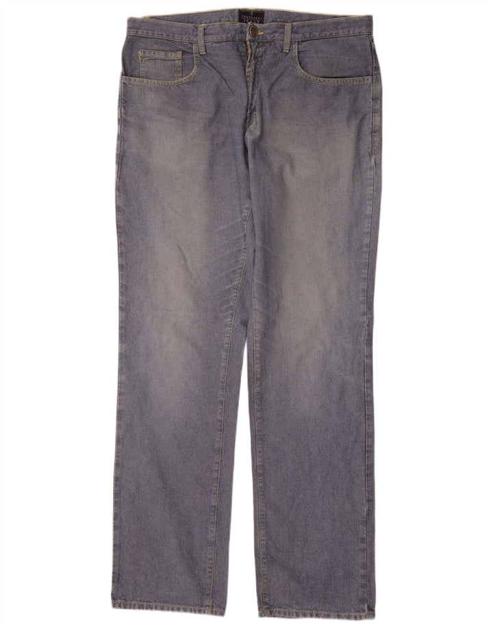 Trussardi Straight Jeans til mænd W38 L36 blå bomuld