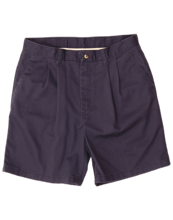WRANGLER Mens Timber Creek Pegged Chino Shorts W34 Large Navy Blue Cotton