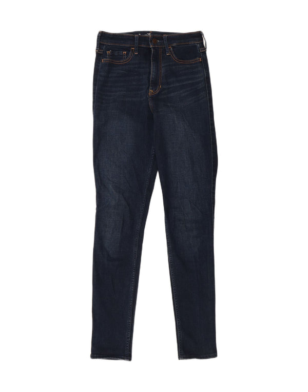 Hollister Dame Super High Rise Skinny Jeans US 1 XS W25 L30 Navy Blue