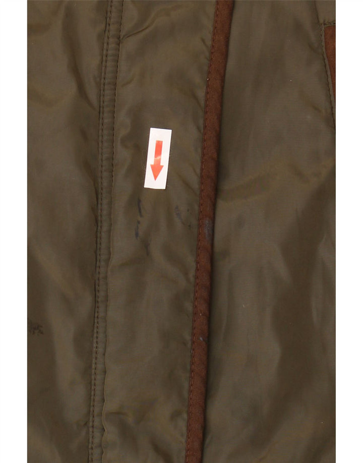 Zara Dame Military Quiltet Jakke UK 16 Large Khaki