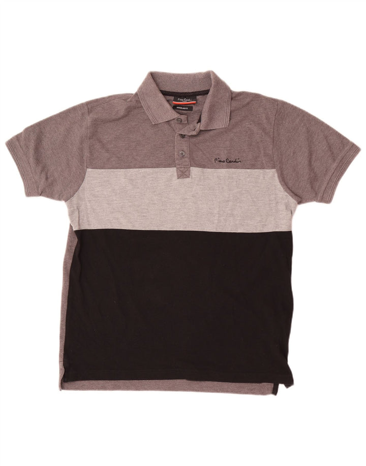 Pierre Cardin Herre Regular Fit Polo Shirt Lille Grå Colourblock Polyester