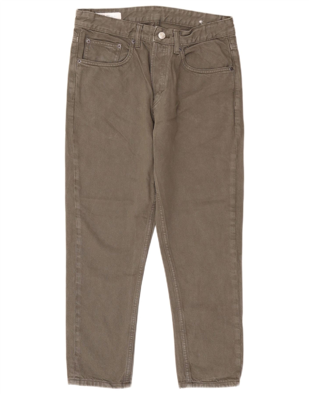 Zara Herre Cropped Jeans EU 40 Medium W31 L26 Grå