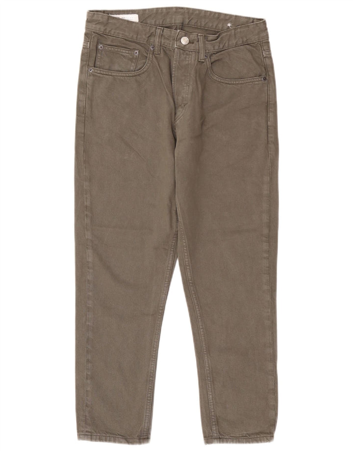 Zara Herre Cropped Jeans EU 40 Medium W31 L26 Grå