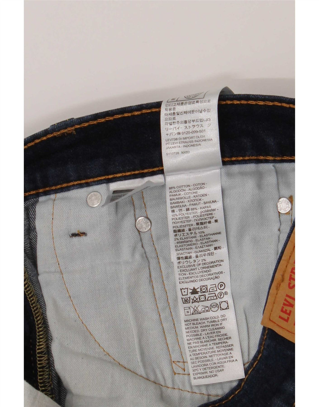 Levi's Herre 511 Slim Jeans W33 L30 Marineblå Bomuld