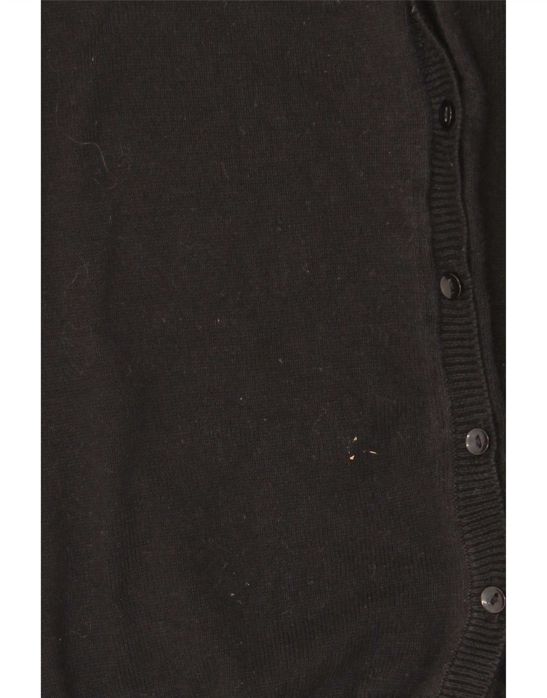 Zara Dame Cardigan Sweater UK 12 Medium Sort Bomuld