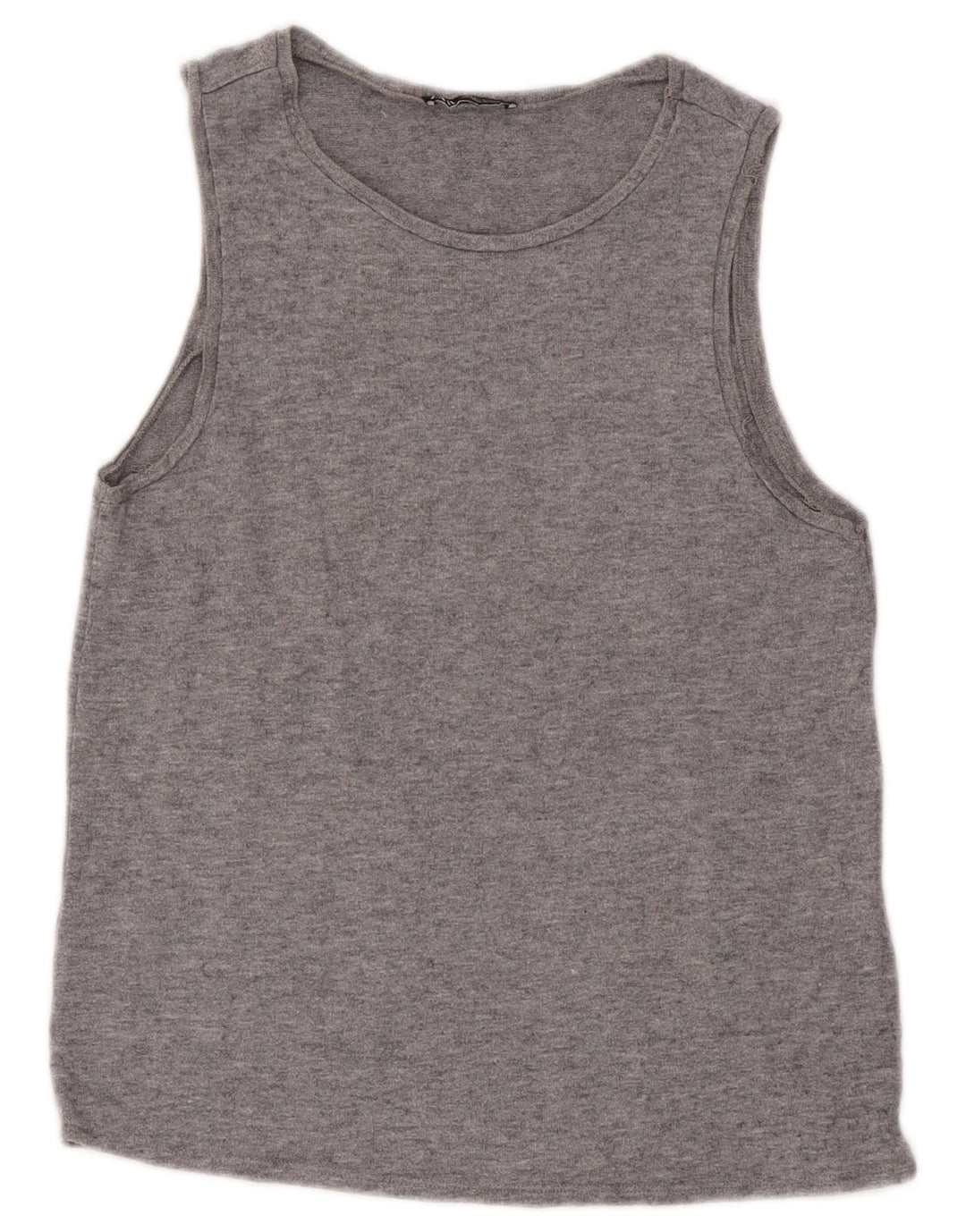 Zara Damevest Top UK 10 Small Grey Flecked Viscose